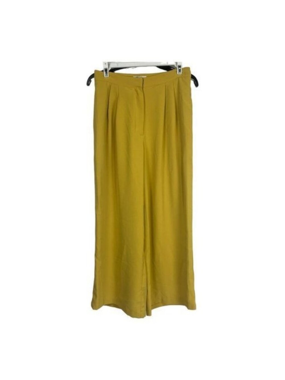 Chriselle X J.O.A. Womens Yellow Pleated Wide-Leg Pants Size S